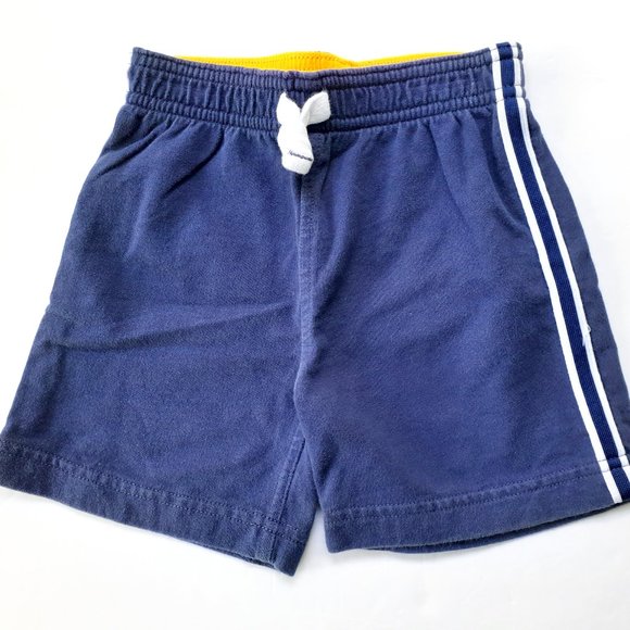 Carter's Boys Sweat Shorts Navy Blue Elastic Waist Pull On Drawstring 24 Months - Picture 1 of 9